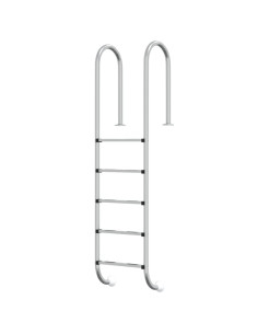 Scala per Piscina 54x38x211 cm Acciaio Inox 304 2