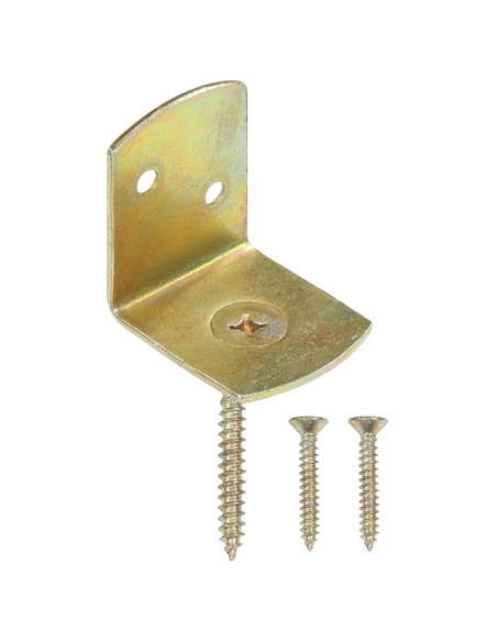 Staffe per Pannello di Recinzione 48 pz a L in Metallo Zincato