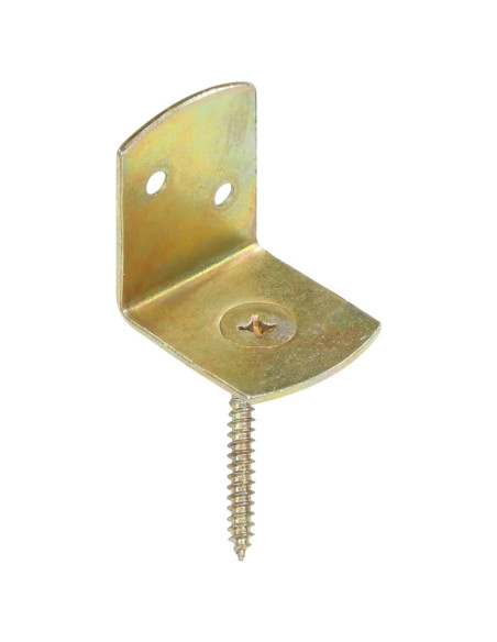 Staffe per Pannello di Recinzione 48 pz a L in Metallo Zincato