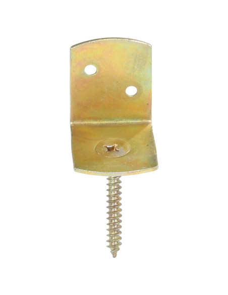 Staffe per Pannello di Recinzione 48 pz a L in Metallo Zincato