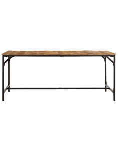 Tavolo da Pranzo 180x90x75 cm in Legno Massello di Mango Grezzo 2