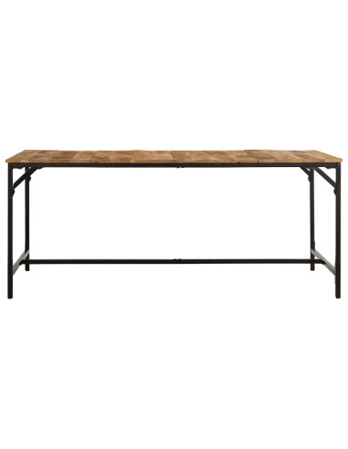 Tavolo da Pranzo 180x90x75 cm in Legno Massello di Mango Grezzo