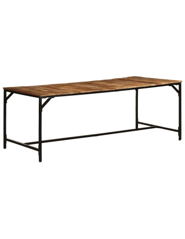 Tavolo da Pranzo 200x100x75cm in Legno Massello di Mango Grezzo