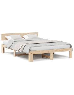 Struttura del letto Naturale 150 x 200 cm Pino massello 2