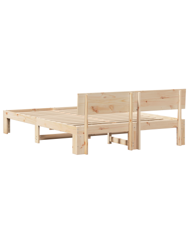 Struttura del letto Naturale 150 x 200 cm Pino massello