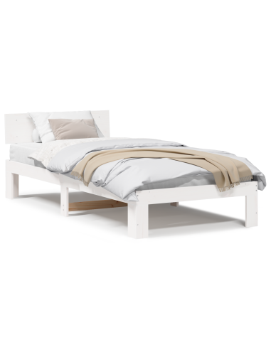 Struttura del letto Bianco 75 x 190 cm Pino massello