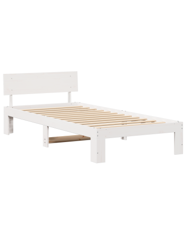 Struttura del letto Bianco 75 x 190 cm Pino massello