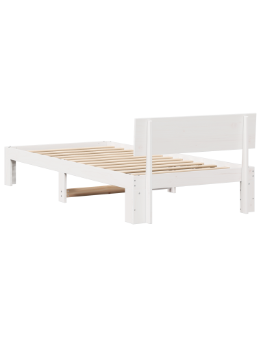 Struttura del letto Bianco 75 x 190 cm Pino massello