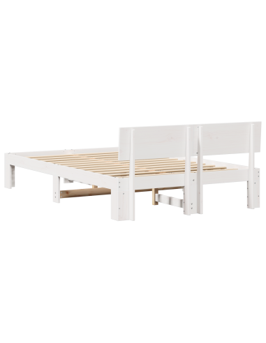 Struttura del letto Bianco 120 x 190 cm Pino massello