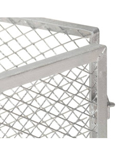 Compostiera da Giardino 85x85x70 cm in Ferro Zincato 2