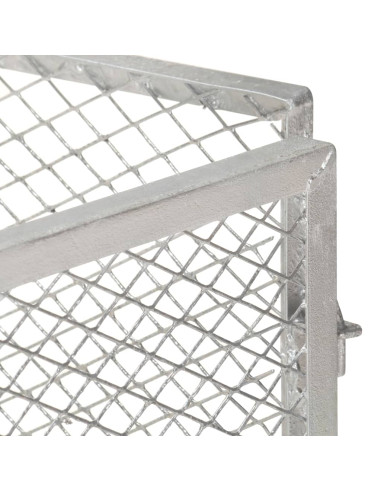 Compostiera da Giardino 85x85x70 cm in Ferro Zincato