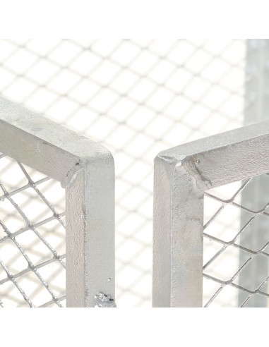 Compostiera da Giardino 85x85x70 cm in Ferro Zincato