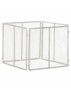 Compostiera da Giardino 85x85x70 cm in Ferro Zincato