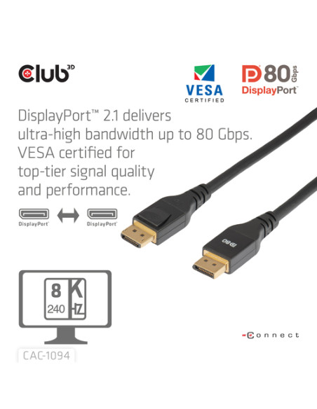 CLUB3D CAC-1094 cavo DisplayPort