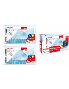 COPPIA SQUADRE 45°E60°PORTAMINE 0,7 2