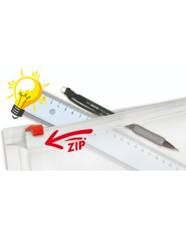 COPPIA SQUADRE 45°E60°PORTAMINE 0,7