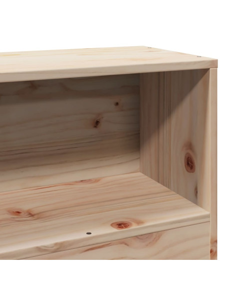Letto Libreria senza Materasso 90x190 cm Legno Massello Pino