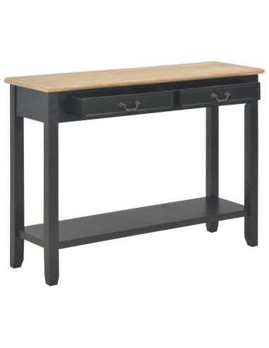 Tavolo Consolle Nero 110x35x80 cm in Legno