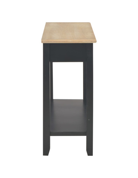 Tavolo Consolle Nero 110x35x80 cm in Legno