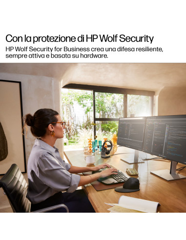 HP EliteDesk 8 SFF G1i Desktop AI PC Wolf Pro Security Edition 1 TB SSD Windows 11 Pro Nero
