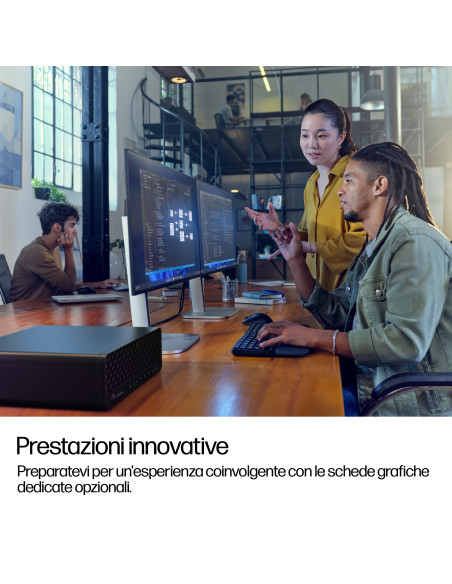 HP EliteDesk 8 SFF G1i Desktop AI PC Wolf Pro Security Edition 1 TB SSD Windows 11 Pro Nero