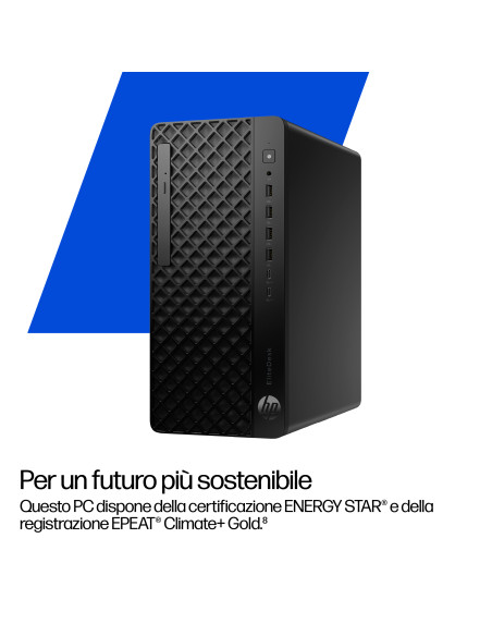 HP EliteDesk 8 SFF G1i Desktop AI PC Wolf Pro Security Edition 1 TB SSD Windows 11 Pro Nero