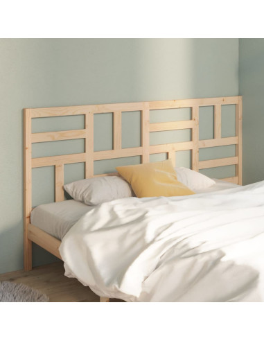 Testiera per Letto 206x4x104 cm in Legno Massello di Pino