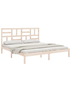 Giroletto senza Materasso in Legno Massello 200x200 cm 2