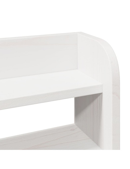 Giroletto con Testiera Bianco 120x190 cm Legno Massello di Pino