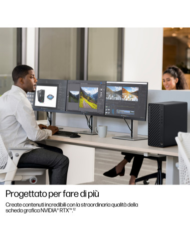 HP EliteDesk 8 Tower G1i Desktop AI PC Wolf Pro Security Edition Windows 11 Pro Nero