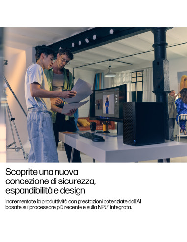 HP EliteDesk 8 Tower G1i Desktop AI PC Wolf Pro Security Edition Windows 11 Pro Nero