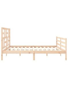 Giroletto con Testiera 200x200 cm in Legno Massello