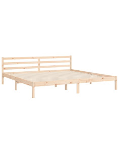 Giroletto con Testiera 200x200 cm in Legno Massello 2