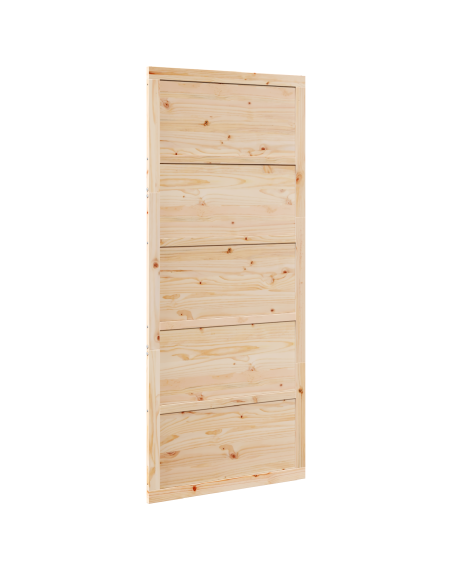Porta in Pino Massello Legno Naturale 100 x 2.5 x 208 cm Durevole