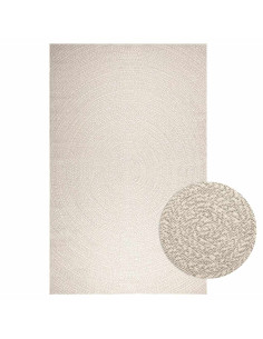 Tappeto ZIZUR Crema 200x290 cm Aspetto Iuta Interni ed Esterni