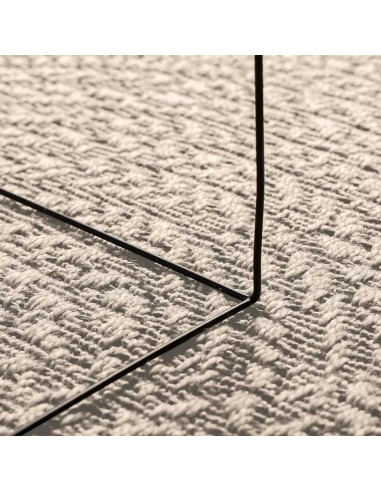 Tappeto ZIZUR Crema 200x290 cm Aspetto Iuta Interni ed Esterni