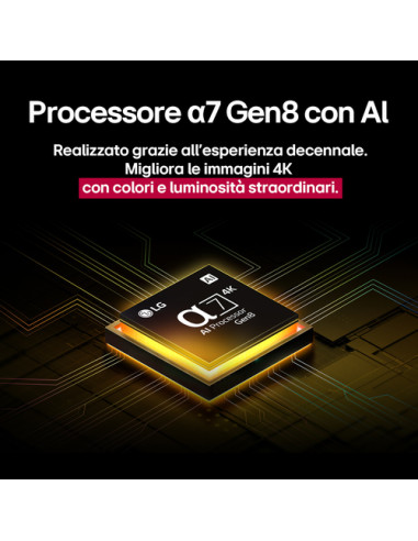 LG UHD AI 75UA75006LA TV Serie UA75 75'' 4K, α7 Gen8, HDR10, 20W, 3 HDMI con Game Optimizer, Smart TV WebOS 25