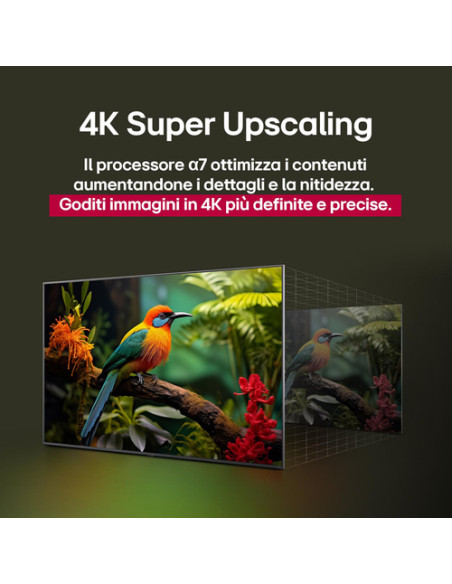 LG UHD AI 75UA75006LA TV Serie UA75 75'' 4K, α7 Gen8, HDR10, 20W, 3 HDMI con Game Optimizer, Smart TV WebOS 25