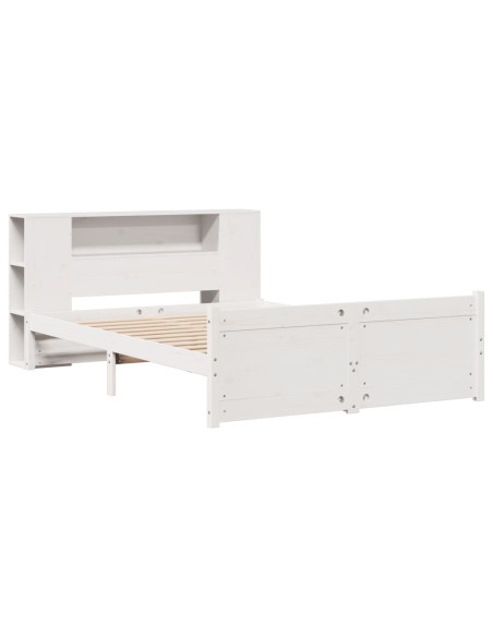 Letto Libreria senza Materasso Bianco 120x190 cm Legno di Pino