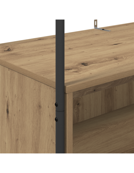 Appendiabiti con Mensole in Rovere 100x44x160 cm