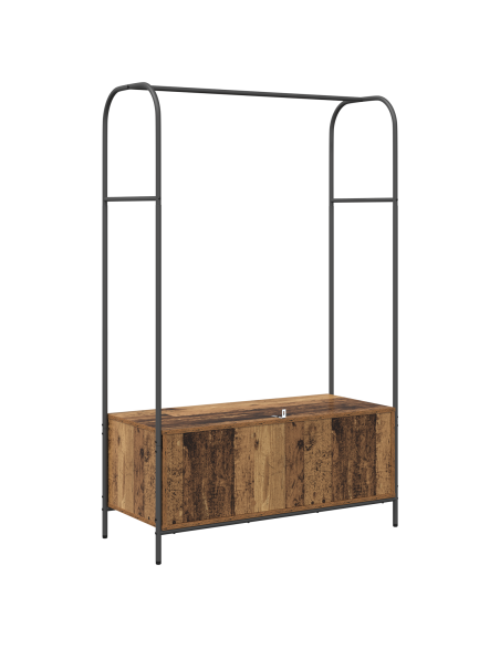 Appendiabiti con ripiani Legno vecchio 100x44x160 cm