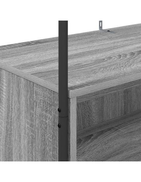Appendiabiti con ripiani Grigio Sonoma 100x44x160 cm