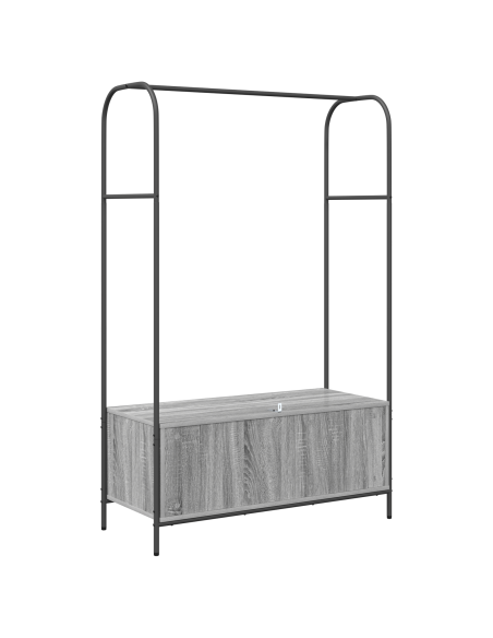Appendiabiti con ripiani Grigio Sonoma 100x44x160 cm