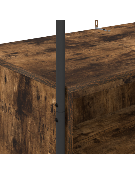 Appendiabiti con Ripiani Rovere Affumicato 100x44x160 cm