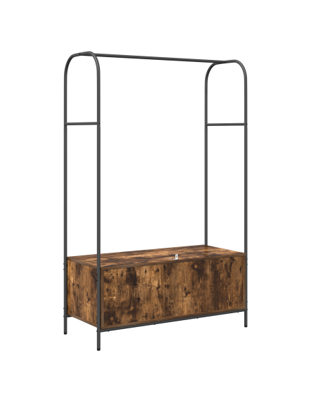 Appendiabiti con Ripiani Rovere Affumicato 100x44x160 cm