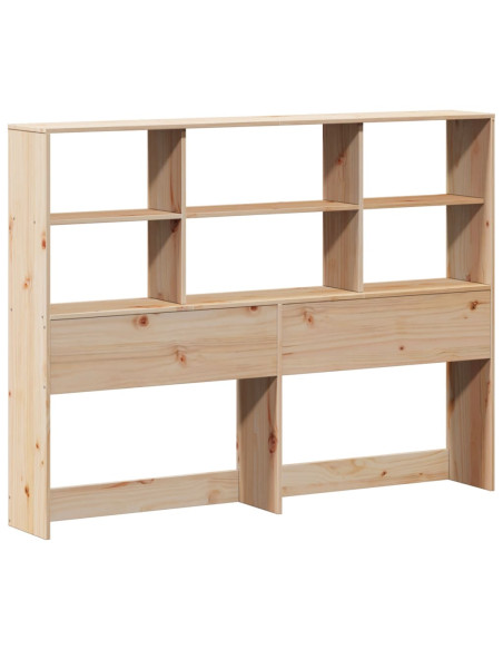 Letto Libreria senza Materasso 135x190 cm in Legno di Pino