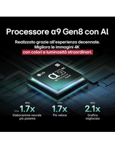 LG OLED evo AI OLED48C55LA TV Serie C5 48'' 4K, α9 Gen8, Dolby Vision, 40W, 4 HDMI, VRR 144Hz, Smart TV WebOS 25 2