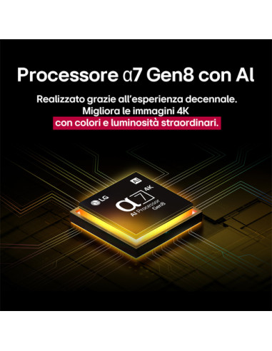 LG NanoCell AI 86NANO81A6A TV Serie NANO81 86'' 4K, α7 Gen8, HDR10, 20W, 3 HDMI con Game Optimizer, Smart TV WebOS 25
