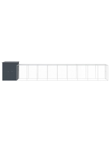 Pollaio con Area Corsa Antracite 165x1067x181cm Acciaio Zincato