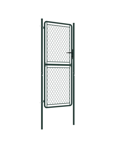 Cancello da Giardino in Acciaio 100x175 cm Verde